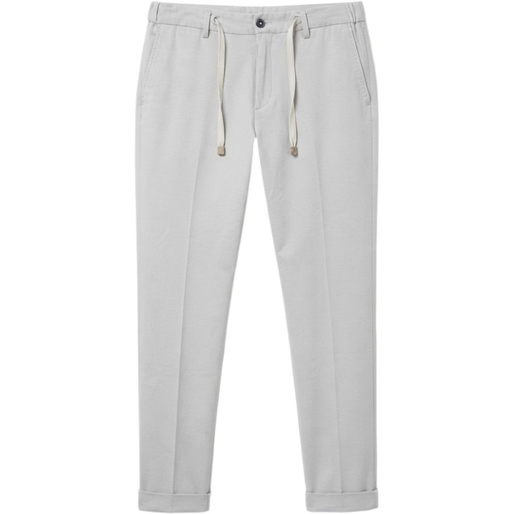 Paul Taylor Trousers Men 48 Khaki Drawstring Tapered Viscose PT7PA F005 C00